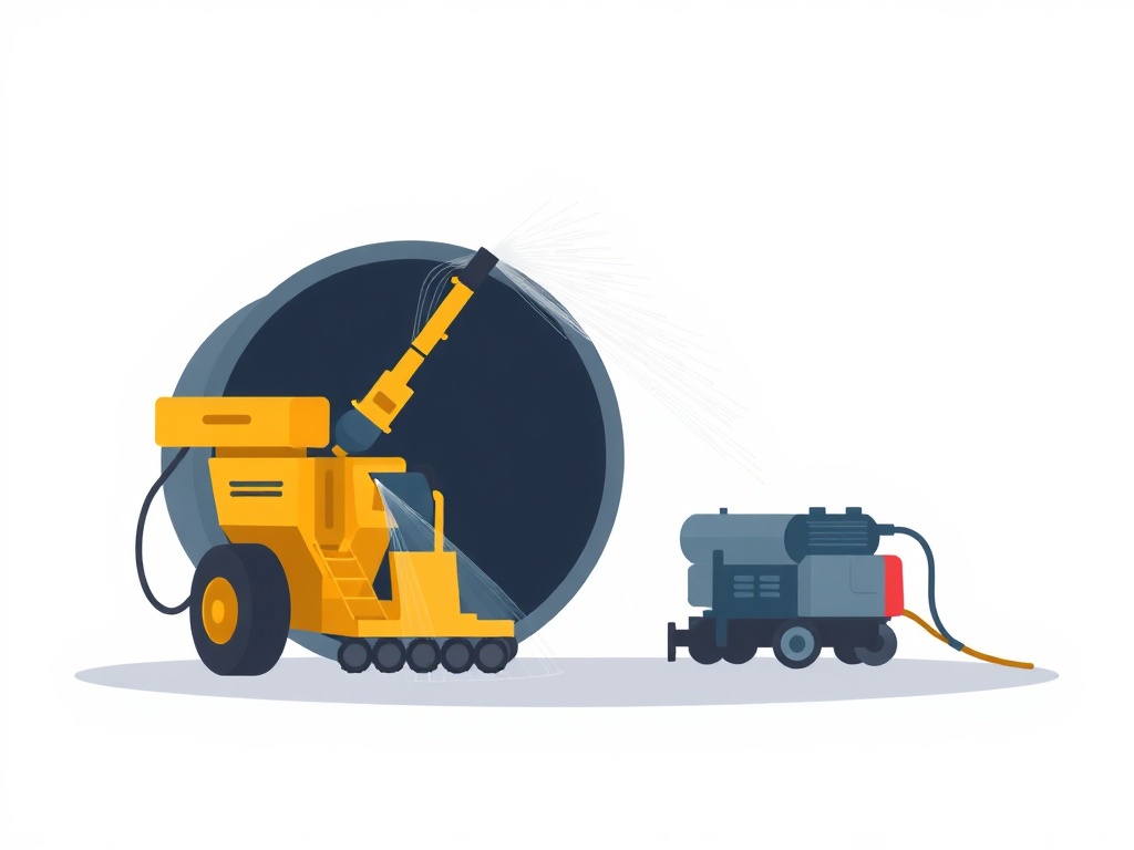 Hydrocurage haute pression d'une canalisation à Gex